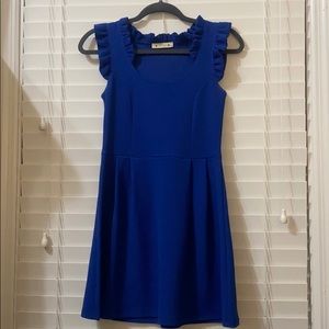 Blue ruffle dress